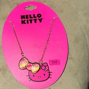Hello Kitty Pink and Gold Pendant Necklace